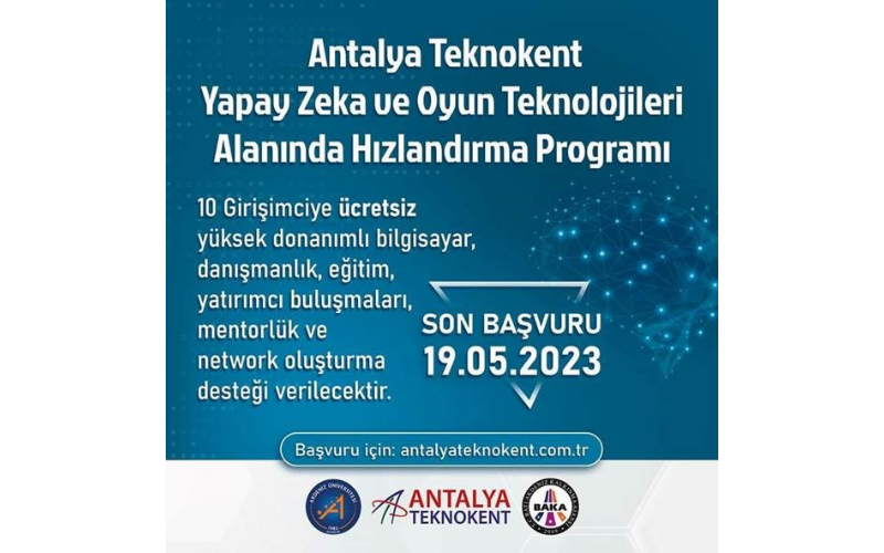 Antalya Teknokent | Yapay Zeka ve Oyun Teknolojileri Alanında Hızlandırma Programı