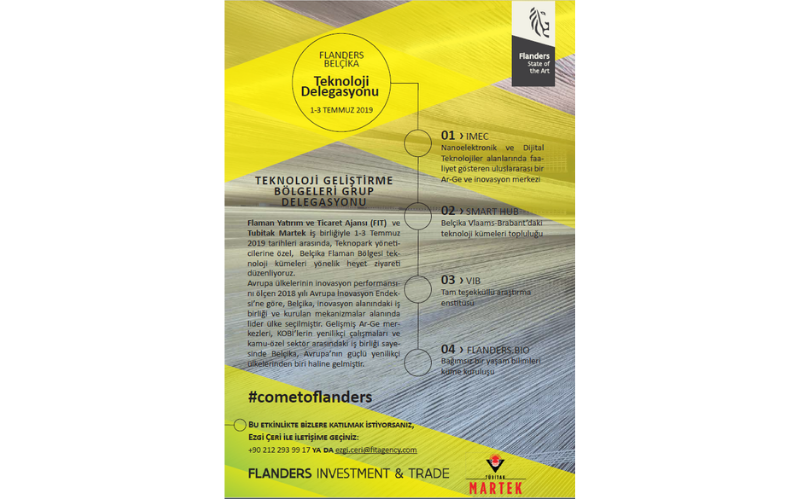 Belçika Konsolosluğu Flaman Bölgesi Ticaret Ataşeliği ; Flanders - Belçika Teknoloji Geliştirme Bölgeleri Grup Delegasyonu; FIT ve TUBİTAK MARTEK İşbirliği