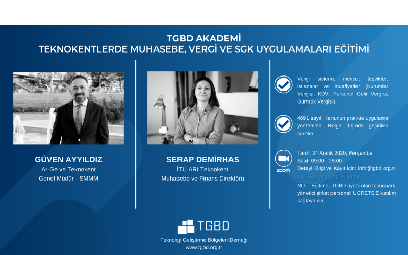 2. ONLİNE EĞİTİM: Teknokentlerde Muhasebe, Vergi ve SGK Uygulamaları Eğitimi Hakkında