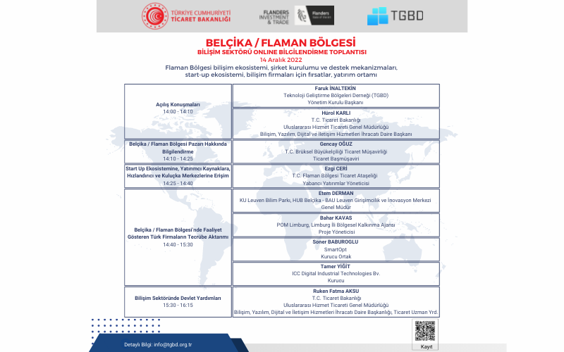 Belçika/Flaman Bölgesi Bilişim Sektörü Online Bilgilendirme Toplantısı Hk.
