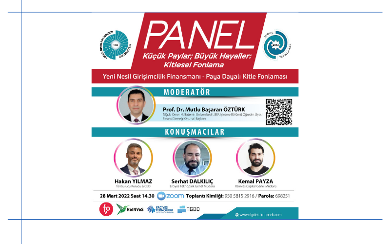 Yeni Nesil Girişimcilik Finansmanı - Paya Dayalı Kitle Fonlaması Paneline Davetlisiniz!