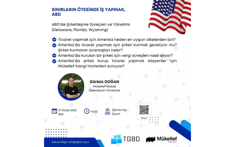 Sınırların Ötesinde İş Yapmak – ABD: ABD’de Şirketleşme Süreçleri ve Yönetimi (Delaware, Florida, Wyoming) Etkinliği Hak.