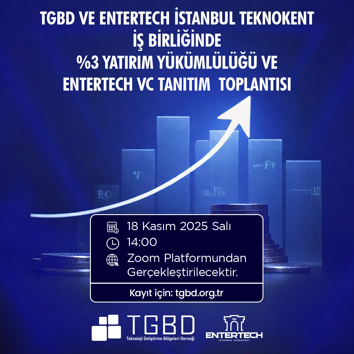 TGBD ve Entertech İstanbul Teknokent İş Birliğinde Yüzde 3 Yatırım Yükümlülüğü ve Entertech VC Tanıtım Toplantısı