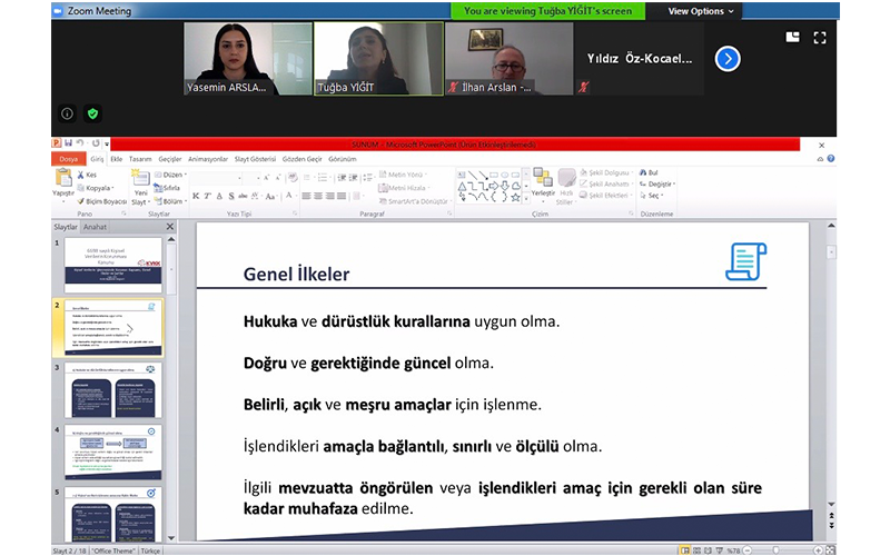 ‘’Tematik Sohbetler: 6698 Sayılı Kişisel Verileri Koruma Kanunu Amaçları ve Kapsamı’’ Toplantısı Gerçekleştirildi!
